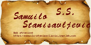 Samuilo Stanisavljević vizit kartica